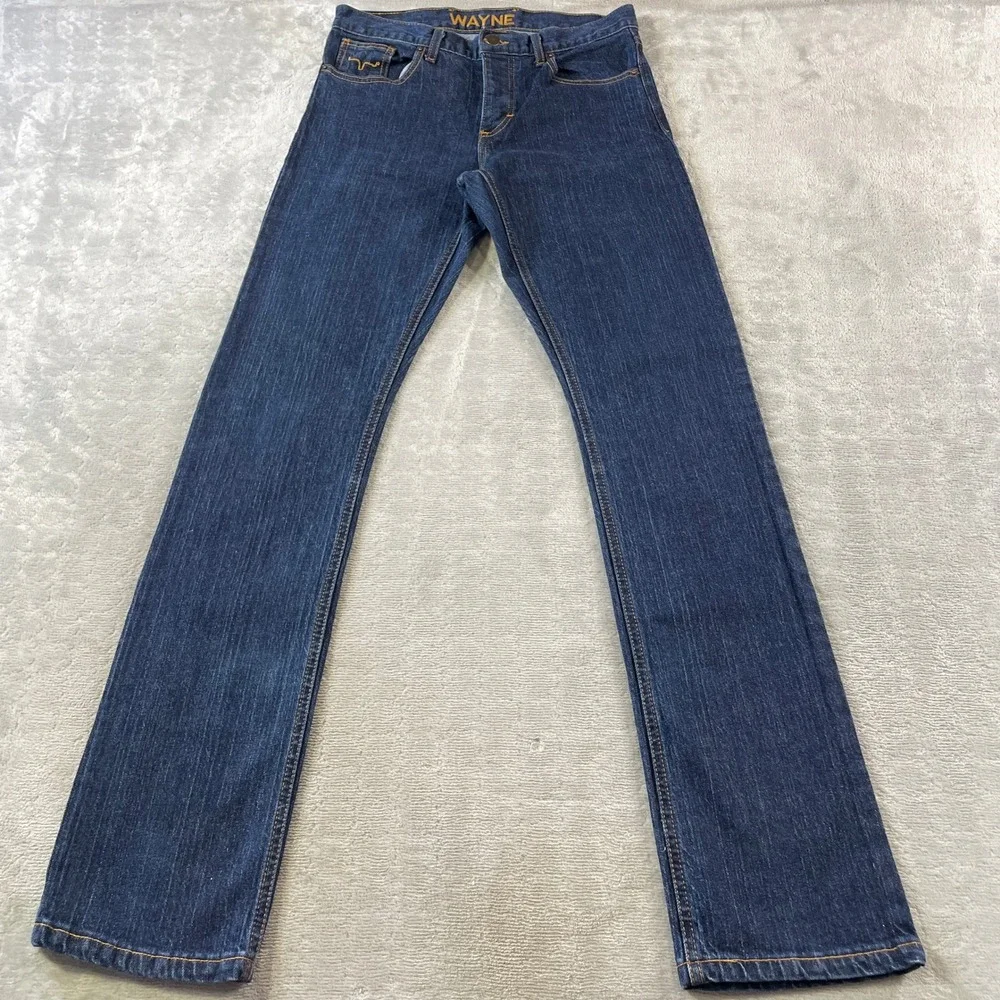 Kimes Ranch Wayne Jeans Mens 30x34 Dark Wash Straight Leg Button Fly Western USA